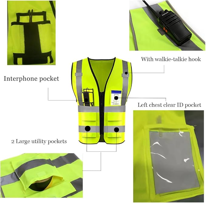 YOWESHOP High Reflective Visibility Safety Vest - Image 4