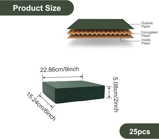 25 Pack Corrugated Packaging Box Mailers Shipping - Image 2
