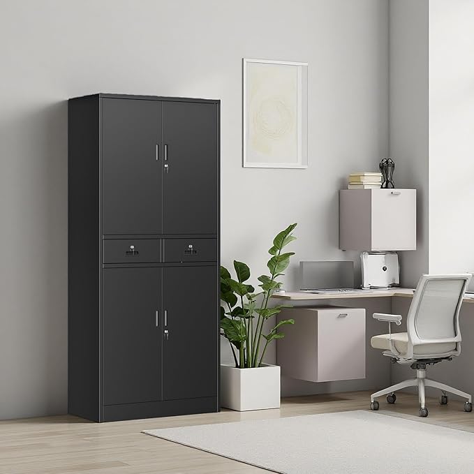 BESFUR 71" H Metal Storage Cabinet - Image 2