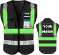 YOWESHOP High Reflective Visibility Safety Vest Custom Your Logo Safety Workwear by YOWESHOP