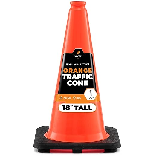 Xpose Safety 18 Inch Orange Traffic Cone, Kids and Construction by XposeSafety