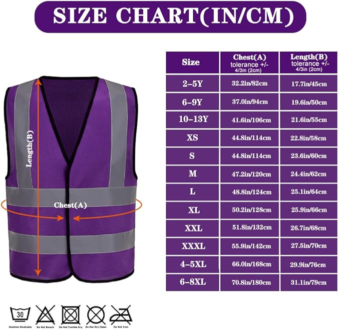AYKRM 12 colour High visibility viz vest hi vis viz reflective work - Image 4