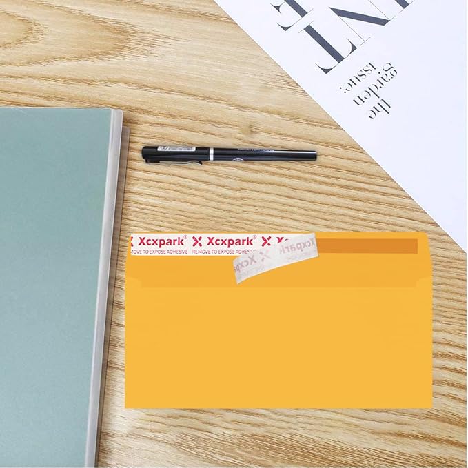 120 PCS #10 Golden Self Seal Kraft 4-1/8 x 9-1/2 inches Security Envelopes - Image 4