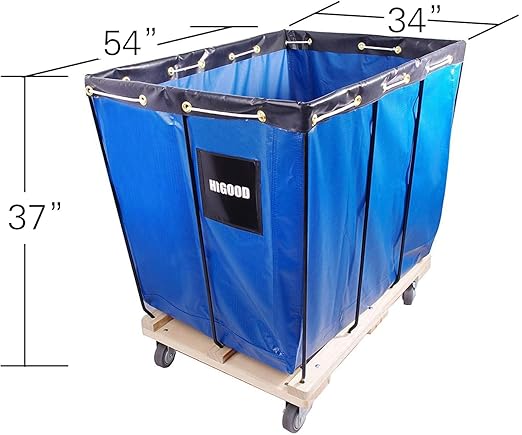 Basket Trucks, Service Carts Blue 24 Bushel Knock Down Truck, 32.0 cu. ft - Image 2