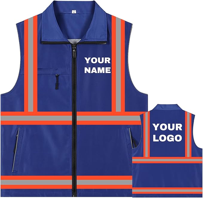 YOWESHOP Lightweight Zip-Up Safety Vest by YOWESHOP