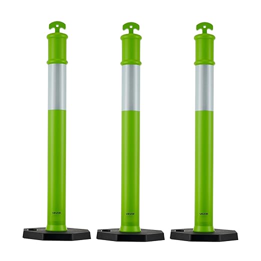VEVOR 3 Pack Traffic Delineator Posts, 48 inches Traffic Safety Cones - Image 9