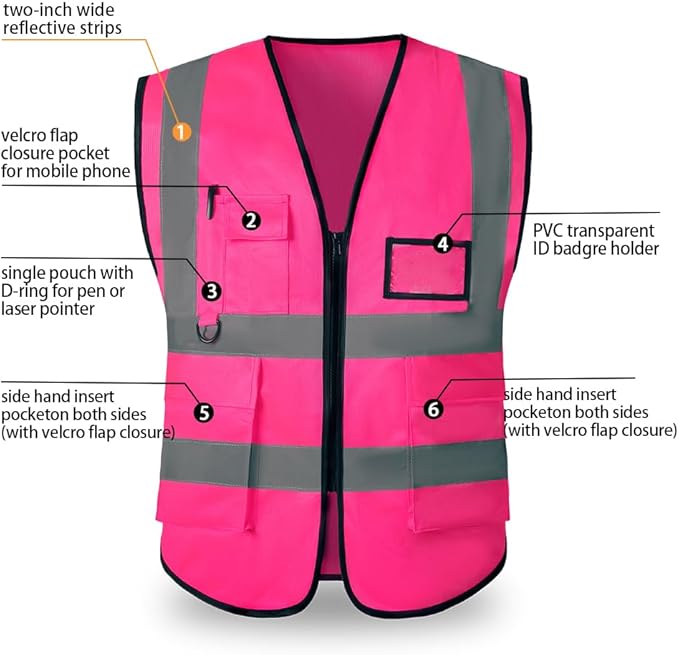 High Reflective Safety Vest for Men Women Breathable - Image 2