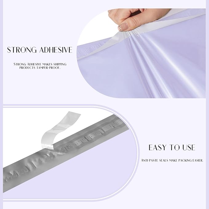Metronic Large Poly Mailers 14.5x19 50PC, Waterproof Shipping Bags - Image 4