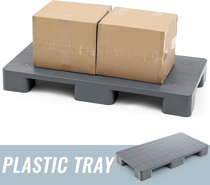4 Pcs Plastic Pallet for Basement Storage Easy Stack Lightweight Floor Pallet - Image 5