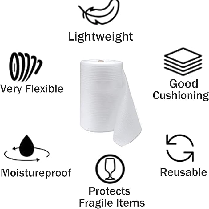 12"x 140'Foam Wrap Rolls for Moving Packing Foam Roll Packing Materials - Image 4