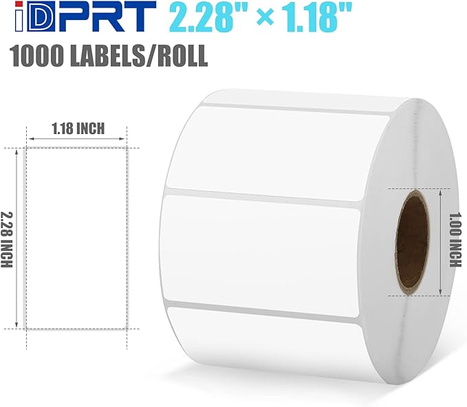 iDPRT 2.28' 1.18' Multi-Purpose Direct Thermal Labels, Self-Adhesive Thermal - Image 2