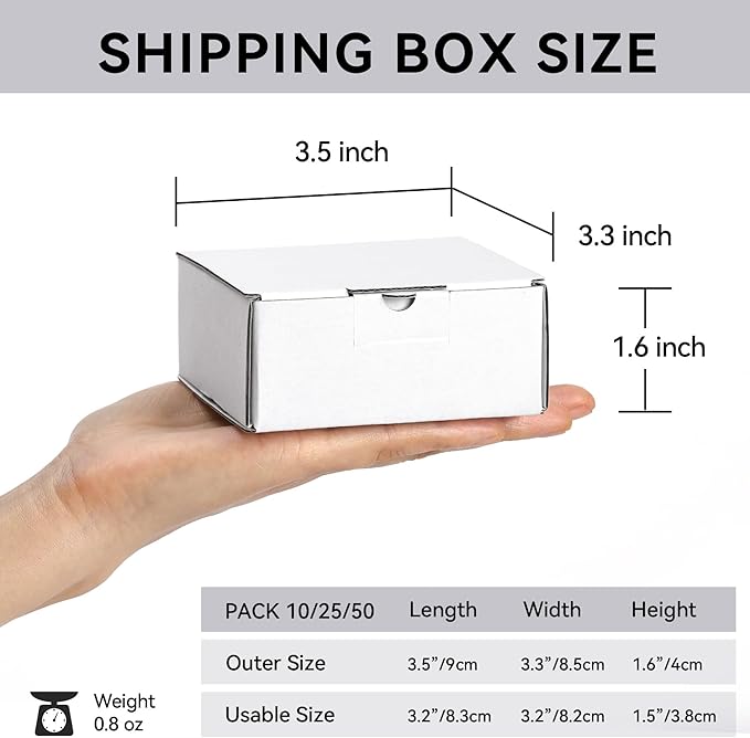 Small Shipping Boxes 3.5x3.3x1.6 Inches, Packaging & Storage - Image 2