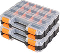 Tool Box with Transparent Lid, Double Side 34-Compartments Organizer Box with by JACKBOSS