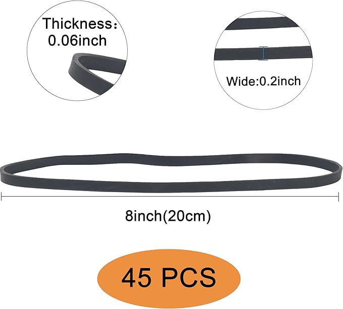 Rubber Bands Garbage Can Bands Elastic Large 8inch 45Pcs Trash Cans Rubber - Image 2