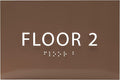 6" X4" Floor 2 Sign by ADACentralSigns