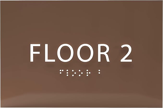 6" X4" Floor 2 Sign by ADACentralSigns