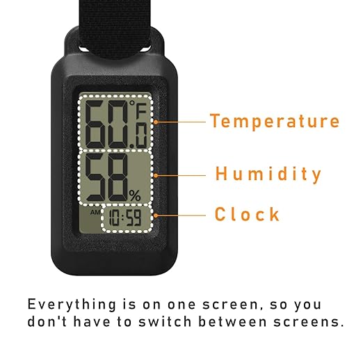 Dretec Portable Digital Thermometer Hygrometer Splash Proof IPX4 Clock Function - Image 4