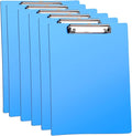 Plastic Clipboards, 6 Packs A4 Size Clip Boards, Paper Clips, Nursing Clipboard by Yepphetco