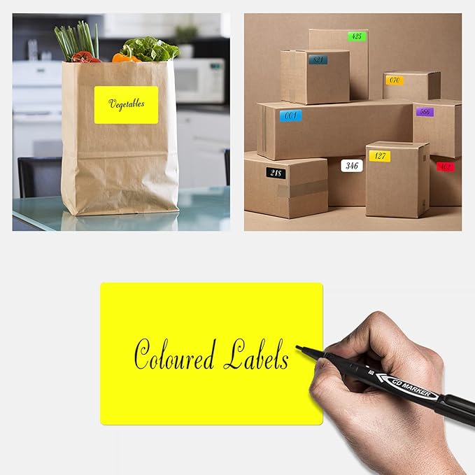 Rectangle Labels Sticker 3×5 Inch Vinyl Floor Stickers Color Coding Name Tags - Image 2