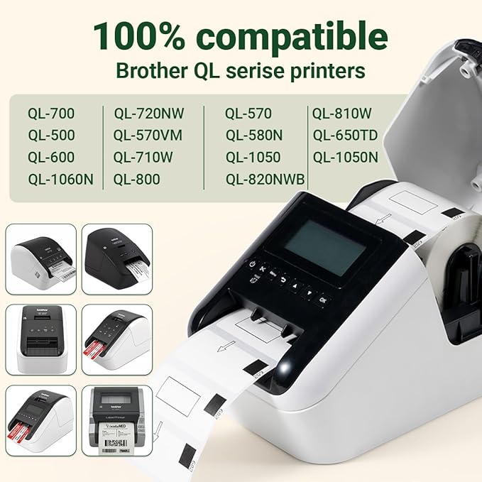 Compatible with Brother DK-1209 White Paper Label, Address Barcode Die-Cut Work - Image 3