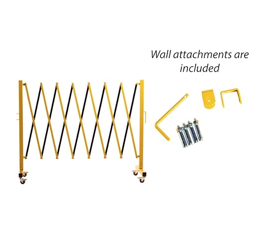 Trafford Industrial Expandable Metal Barricade, 11 Feet, Mobile Safety Barrier - Image 3