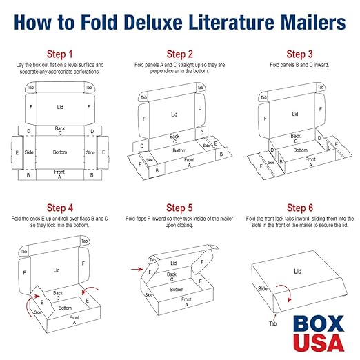 Box USA 12" Deluxe Shipping Boxes, 12 1/8"L x 9 1/4"W x 4"H, Gifts or Bulk - Image 4