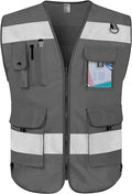 TCCFCCT Reflective Safety Vest 9 Pockets High Visibility Vest by TCCFCCTPROFESSIONALSAFETYSOLUTIONS