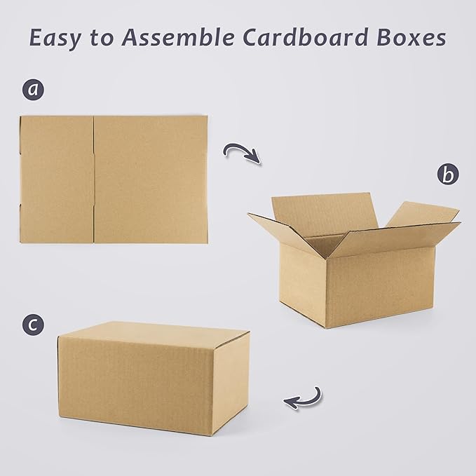 Frametory 8x6x4 Pack of 25 Corrugated Cardboard Packing Shipping Mailing Moving - Image 7