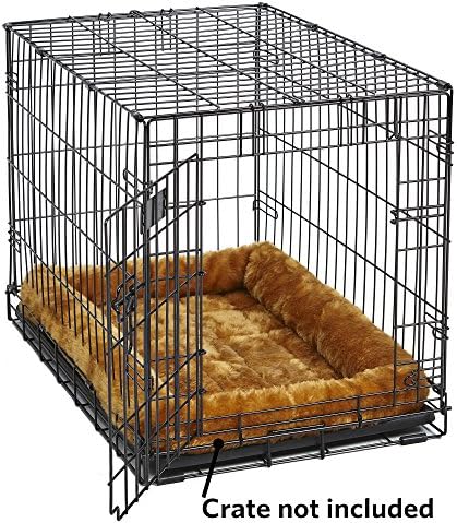 MidWest Homes for Pets QuietTime Dog Bed – Cinnamon Faux Fur Bolster, Ultra-Soft and Machine Washable, Fits 42-Inch Crates and Carriers, for Large Breed Dogs - Image 4