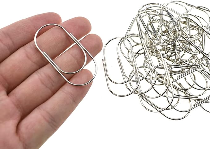 HAHIYO Paper Clips Sturdy 2 inches Length 30 Pack Wide Paperclips Heavy Duty by HAHIYO