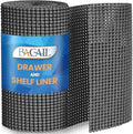 BAGAIL Non-Adhesive Shelf Liner, Thick Strong Grip Drawer Liners for Kitchen Cabinets, Heavy-Duty Easy Cut Cabinet Liners for Shelves, Pantry, Bathroom Cupboards - 12" x 30FT, Charcoal by BAGAILBASICS