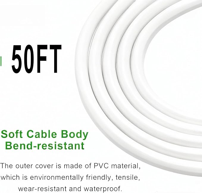 Outdoor Extension Cord 50ft, 50ft Heavy Duty Power Cord - Image 3