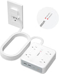 TESSAN Surge Protector Power Strip, 15 Ft Extension Cord Flat Wall Plug by TESSAN