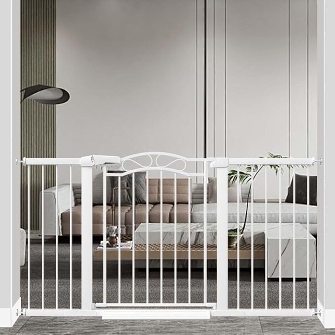 Fairy Baby 57.1"-59.8" Extra Wide Press Mounted Baby Gate Indoor by FairyBaby