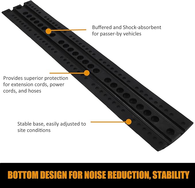 Garvee Speed Bump, 2 Pack 6 Ft Rubber Speed Bumps - Image 3