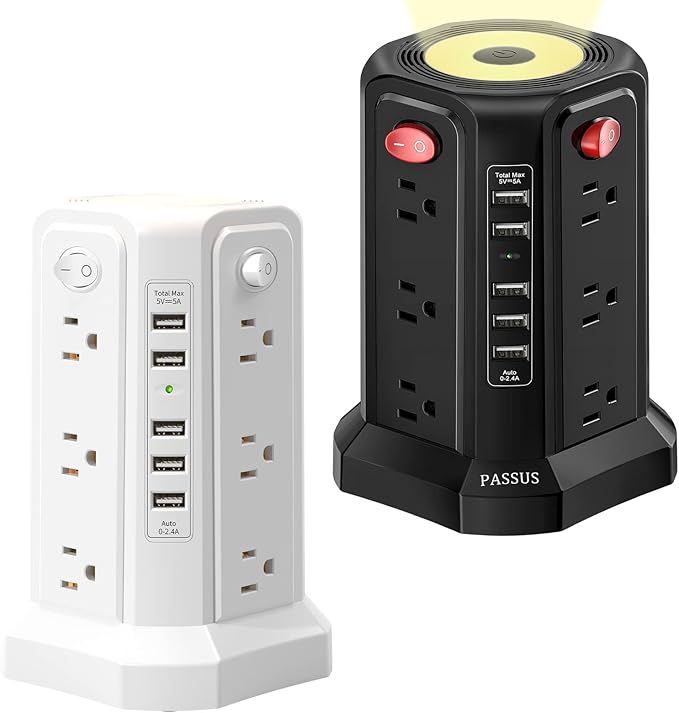 Surge Protector Power Strip Tower by PASSUSSurgeProtectorTower