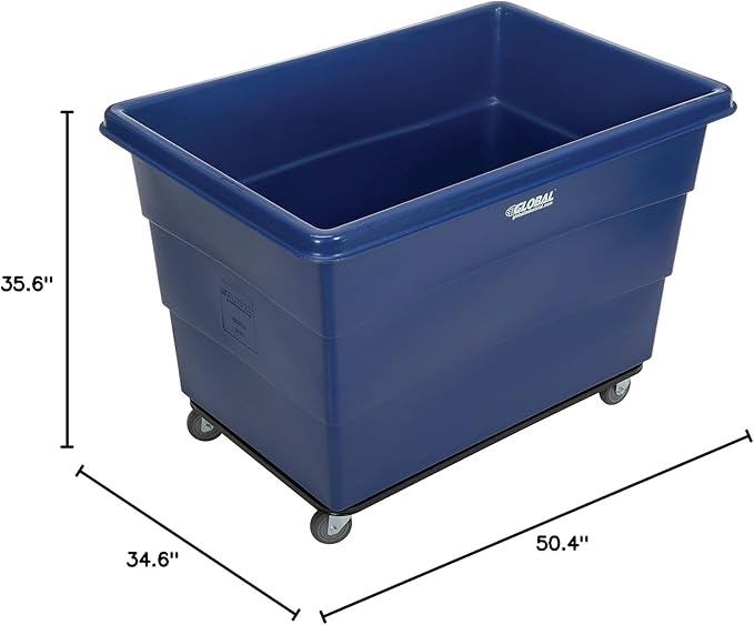 Global Industrial 20 Bushel Plastic Bulk Box Truck, Steel Chassis Base - Image 10
