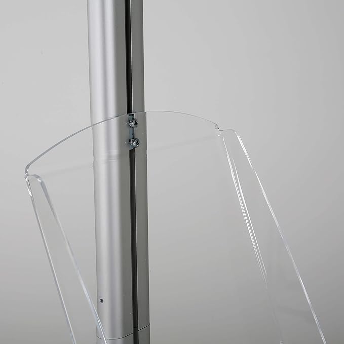M&T Displays Free Standing Aluminum Display Stand Single Sided Document - Image 9