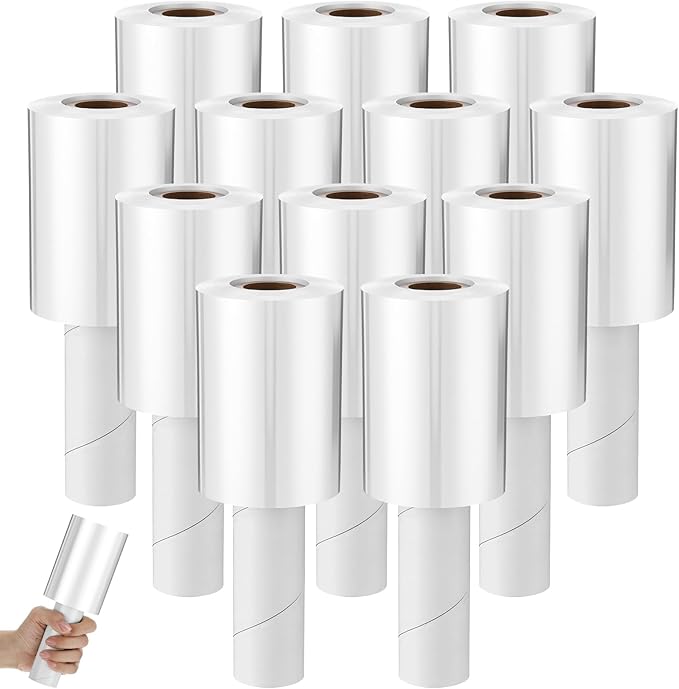 Frienda 12 Pcs 4 Inch Plastic Stretch Wrap Film Roll 500ft Clear Mini Moving by Frienda