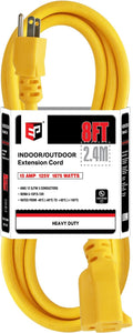 EP 8 Ft Outdoor Extension Cord, 12/3 SJTW Heavy Duty Extension Cable by ENERGYPRO