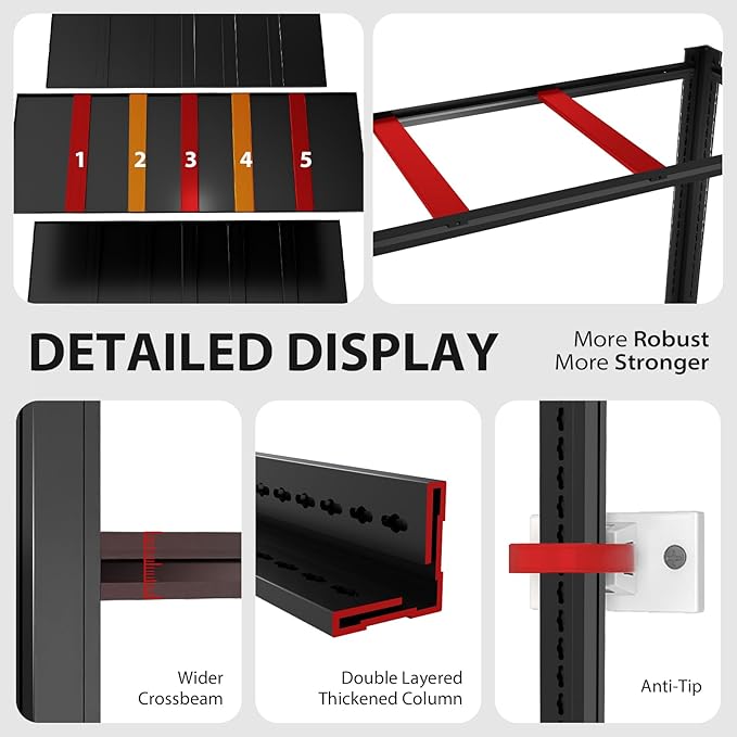 Metal Storage Shelves Unit, 5-Tier Adjustable Heavy Duty Garage Shelving - Image 4