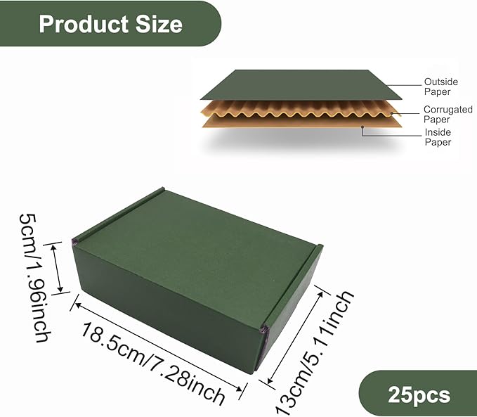 25 Pack Corrugated Packaging Box Mailers Shipping - Image 2