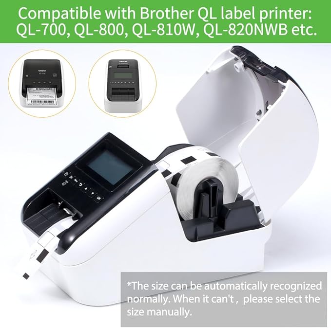 Label KINGDOM Replace for Brother DK-1221 Square White Paper Labels, Use - Image 3