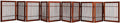 Urnporium Pet Dog Gate Strong and Durable Freestanding Folding Acacia Hardwood by Urnporium