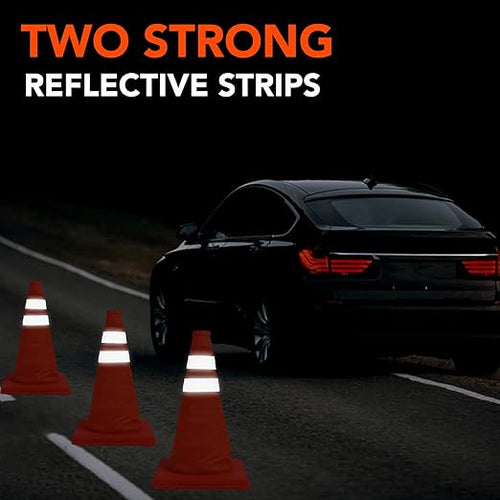 18 Inch Collapsible Traffic Safety Cones - Image 2