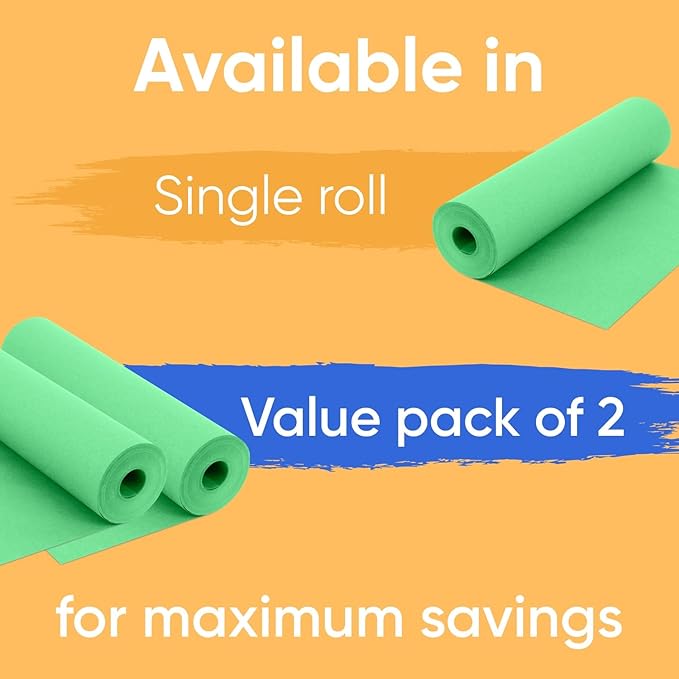 48" x 1200" Green Kraft Paper Roll, 45 lbs Thickness, Made in USA Colored Craft - Image 2
