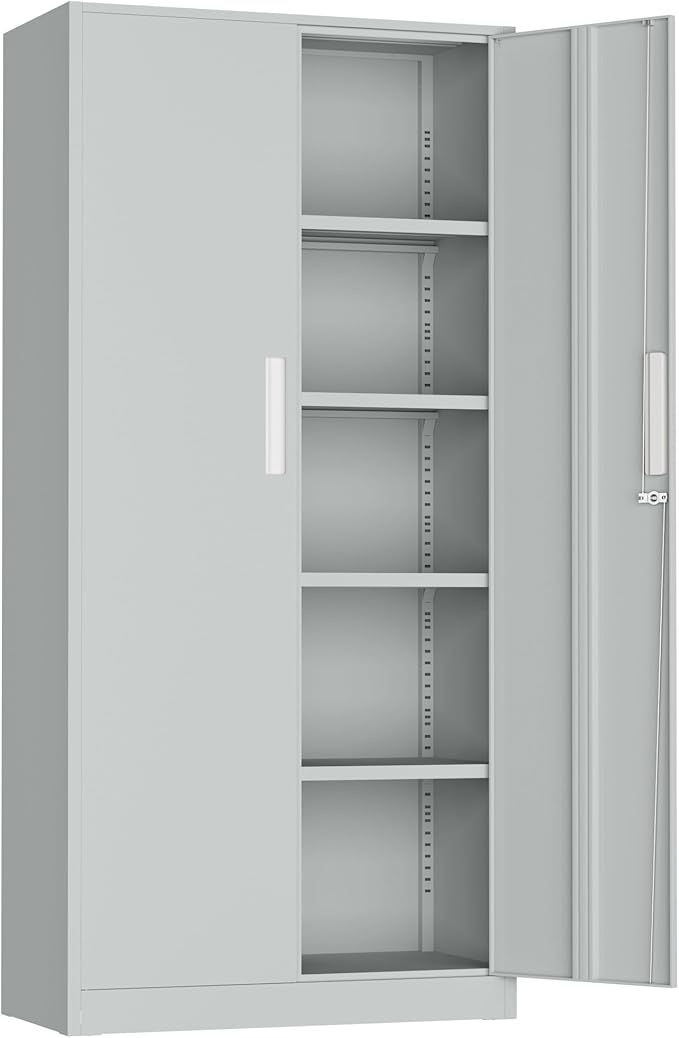Incbruce 72” Metal Storage Cabinet, Locking Steel Storage Cabinets by Incbruce