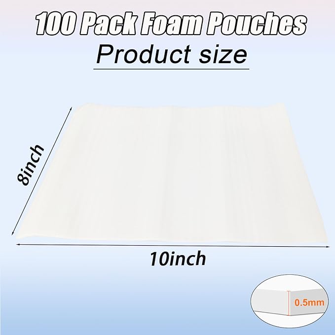 100PCS Cushioning Foam Pouche, 8x10Inch Packing Pouche Packing Supplies - Image 2