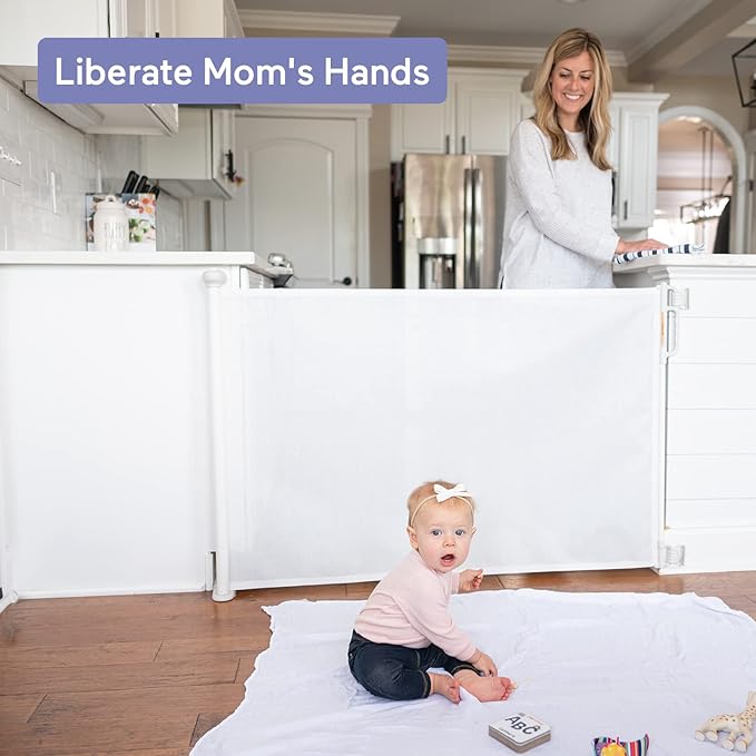 Retractable Baby Gate, Momcozy Extra Wide Mesh Baby Gates - Image 7