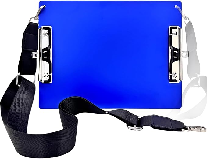 Aluminum Metal Clipboard with Detachable Adjustable Shoulder Strap A4 Double - Image 2